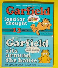 GARFIELD THE CAT - JIM DAVIS - #7 SITS AROUND THE HOUSE & #13 FOOD FOR THOUGHT picture