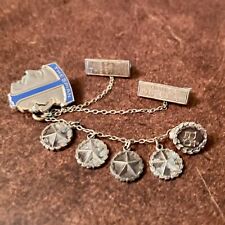 Vintage 1965 Thespian Pin Theater Drama Silver & Blue, Best & Honor, 4 Star Pins picture