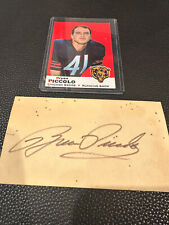 Extremely Rare Brian Piccolo #41 autograph + Chicago Bears Topps card picture