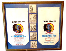 RARE CHIEF BRAND CORN MEAL MIX Paducah KY Paper Sack & Trading Card Display RARE picture