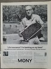 1963 Mony Mutual life insurance apiarist honeybees Buhl Idaho beekeeper ad picture