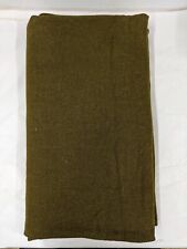 Vintage 1940 50's US Army Military Olive Green Wool Blanket USGI 78 1/2 X 62 1/2 picture