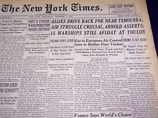 1942 DECEMBER 9 NEW YORK TIMES - ALLIES DRIVE BACK FOE NEAR TEBOURBA - NT 1224 picture