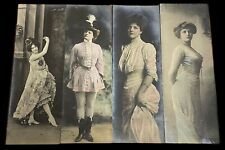 Glamour early fashion beauty ladies fancy costume 1904 Gibraltar post revenue picture