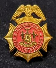 RARE Obsolete New York State Honorary Chief Fire Fighters Pin picture