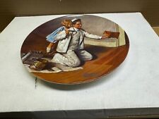 Edwin M knowles china the painter AC6071 dad kid plate picture