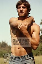 Man in Jeans Stretching his Muscled Arms Print 4x6 Gay Interest Photo #602 picture