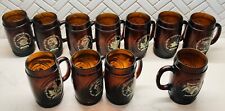 Here's To America Amber Glass Mugs Lot (11) Bicentennial 1776-1976 USA Patriotic picture