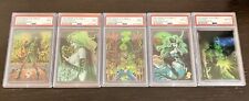 1995 Krome Evil Ernie 2 Clear Chrome Chase Cards C-1 to C-5 PSA 9 and 8 picture