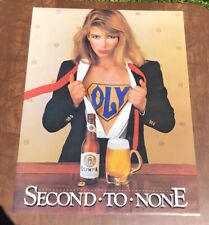 Vintage 1983 Olympia Beer Poster Second To None Sexy Super OLY Girl Woman NOS picture