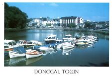 Donegal Town Boats Market Town Posted Wob Chrome Postcard picture