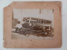 Antique hardboard open coffin funeral photo 1898 Armenian stamp at back Greece? picture
