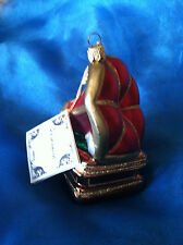 POLONAISE Gramophone morning glory horn CHRISTMAS  ORNAMENT htf picture