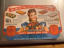 Vintage 1950’s Pyrex Utility Dish Advertising Insert picture