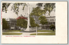 c 1905 Monument Postcard The Plaza Ferdinand VII Pensacola FL UDB Vintage Kropp picture