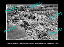 OLD LARGE HISTORIC PHOTO STOW ON THE WOLD ENGLAND THE TOWN CENTRE c1950 2 picture