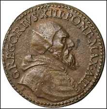 Pope Gregory XIII Jubileum medal 1575 Rare Medal High Grade Vatican Genuine  picture