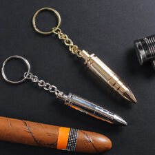 2PC Portable Metal Cigar Drill Bullet Shaped Cigar Punch Opener Tool Keychain picture