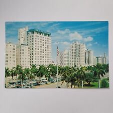 Palm Lined Biscayne Boulevard Miami Florida Famous Hotels Top O' The Columbus picture