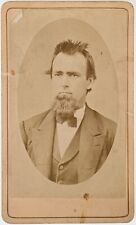 ANTIQUE CDV C. 1870s B.F. HOWLAND HANDSOME BEARDED MAN SAN FRANCISCO CALIFORNIA picture