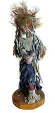 KOKOPELLI Kachina Doll Hunchbacked Magical Flute Fertility Signed 12” Rare picture