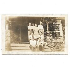 Vintage Snapshot Photo Handsome Brothers Family Men Boy Women Mom Dad Home C1925 picture
