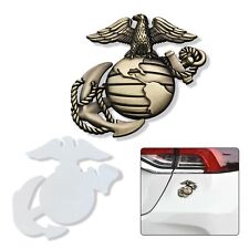 Lecctso US Marine Corps Car Emblem USMC Car Decal Zinc Alloy 3D USMC Hawk Glo... picture