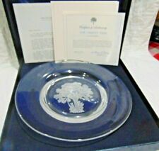 THE LIBERTY TREE Crystal Hand-Blown Glass Plate By Franklin Mint  IOB w COA picture
