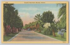 Postcard Arizona Phoenix Country Club Park Vintage Unposted Linen Era picture
