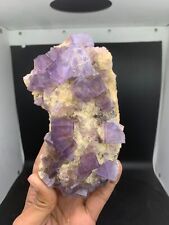 857 Gram, Very Beautiful Undamaged Perfect Natural Blue Cubic Fluorite Crystal. picture
