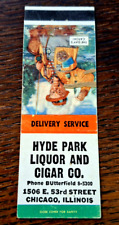 Vintage Matchbook: Hyde Park Liquor & Cigar Co, Chicago, IL picture