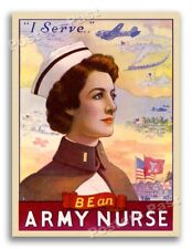 1941 “Be an Army Nurse” Vintage Style WW2 Poster - 24x32 picture