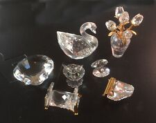 (PICK 1) Authentic Swarovski SIGNED Silver Crystal Memories Figurine w Gold Trim picture