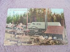 POSTCARD - LUMBER CAMP AND SAWMILL - EDWARD H MITCHELL - EARLY 1900'S UNUSED picture