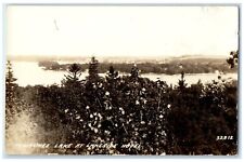 c1940's Pewaukee Lake At Lakeside Hotel Pewaukee Lake WI RPPC Photo Postcard picture