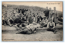 c1910 Scene of Army on a Little Rest On Line WW1 Unposted Antique Postcard picture