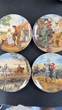 Set of 4 Edwin M. Knowles “Oklahoma” Series Collector Plates Original Paperwork picture