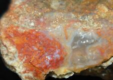tube Banded Plume Agate lapidary cabbing rough chunk San Carlos Mexico 10.5 oz picture