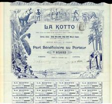 La Kotto Societe Anonyme - Stock Certificate - Foreign Stocks picture