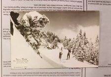 Toll Road Mt Mansfield Stowe Vermont Richardson 1940 RPPC Postcard OCTAGON STAMP picture