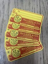 Lot Of 5 Vintage NOS Farmers Pride Coffee Label Tags Hulman & Co Terre Haute picture