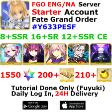 [ENG/NA][INST] FGO / Fate Grand Order Starter Account 8+SSR 200+Tix 1600+SQ #Y63 picture