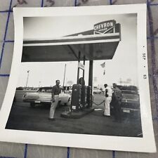 Vtg Photograph Chevron Gas Station 1963 Automobile picture