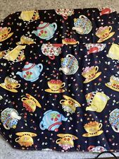 Mary Engelbreit Reversible Placemats set of 2 with Napkins TEAPOTS & CHERRIES picture
