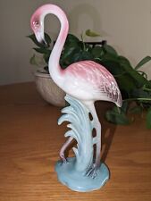 Vintage Mid-Century Pink Flamingo Ceramic Figurine          8 1/4