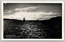 Postcard CA San Francisco Golden Gate Ships picture