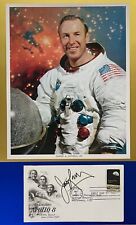 JAMES JIM LOVELL SALUTING APOLLO 8 AUTOGRAPHED HAND SIGNED POSTAL COVER & LITHO picture