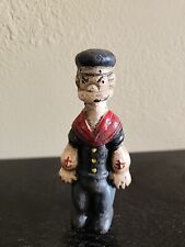 Vintage Cast Iron Popeye Sailor Man Coin Bank  picture