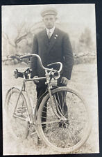 Mint USA Real Picture Postcard Canterbury Depot 1915 Bike Bicycle Vintage picture