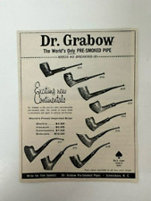 1963 Magazine Print Ad Dr. Grabow The World's Only Pre-Smoked Pipe picture